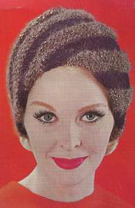 Vintage Knitting PATTERN Knitted Mohair Turban Hat 50s  
