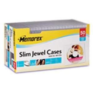  50/Pk Slim CD/DVD Clear Jewel Cases 27188 Electronics
