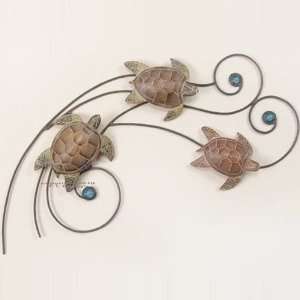  Sea Turtle Wave Wall Sculpture Small