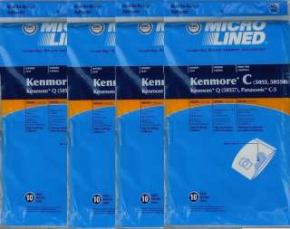   Kenmore Panasonic 5055 50557 50558 Vacuum Bags Type C & Q Micro Lined