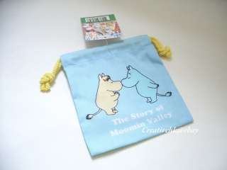 The Story of Moomin Valley Floren Blue Mobile Cell Phone Drawstring 