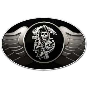  Sons of Anarchy Biker Reaper Oval Car Bumper Sticker Decal 
