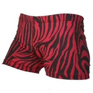 GemGear® Red Zebra Volleyball Spandex Shorts:  Sports 