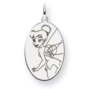  Sterling Silver Disney Tinker Bell Oval Charm Jewelry