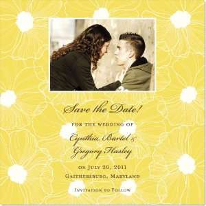  Sunshine Sunflowers Save The Date Shimmer Cards