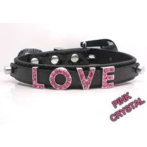  Glitter Leather with Swarovski Grade Crystal Pet Collar for Cat/dog 