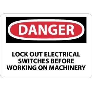    SIGNS LOCKOUT ELECTRICAL SWITCHES BEFORE WORKING