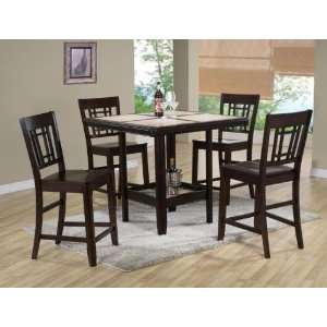  5PC Tile Top Counter Height Table and Chairs Set 