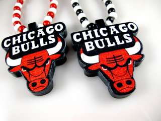   Quality Chicago Bulls Pendant Beaded Chain Wood Beads Rosary Necklaces