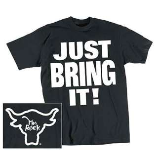 The Rock JUST BRING IT WWE Wrestling T shirt New  