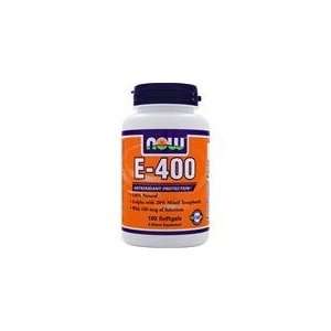  Now Foods Vitamin E 400 IU with Selenium 100 Softgels 