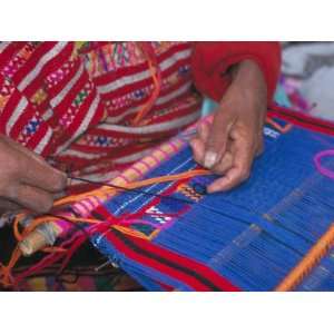 Backstrap Loom Weaving by Trique Weaver, Oaxaca, Mexico 